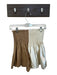 Queen of Sparkles Size S Tan & Pearl Polyester Smocked Color Block Mini Skort Tan & Pearl / S