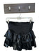 Queen of Sparkles Size S Black Polyester Smocked Tiered Mini Skort Black / S