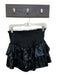 Queen of Sparkles Size S Black Polyester Smocked Tiered Mini Skort Black / S