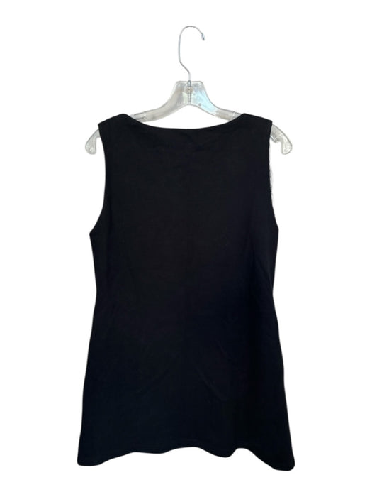 Queen of Sparkles Size S Black & Red Cotton Blend Sleeveless Fringe V Neck Dress Black & Red / S