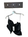 Strut & Bolt Size S Black Vegan Leather One Shoulder Flower Cropped Top Black / S