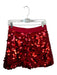 Queen of Sparkles Size S Red Sequins Side Zip Mini Skort Red / S