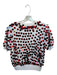 Queen of Sparkles Size XS White, Red & Black Cotton Blend Sequins UGA Top White, Red & Black / XS