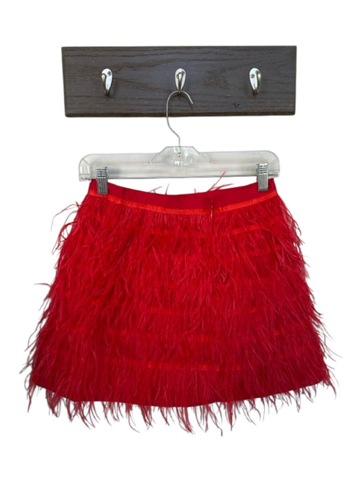 Queen of Sparkles Size S Red Cotton Feather Back Zip Mini Skort Red / S