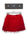 Queen of Sparkles Size S Red Cotton Feather Back Zip Mini Skort Red / S