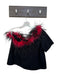 Queen of Sparkles Size XS Black & Red Cotton Blend One Short Sleeve Top Black & Red / XS