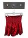 Queen of Sparkles Size S Red Polyester Blend Smocked Metallic Shorts Red / S