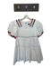 Queen of Sparkles Size XS White & Red Cotton Short Balloon Sleeve Sequins Dress White & Red / XS
