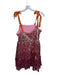 Queen of Sparkles Size M Pink & Orange Sequins Tie Straps Back Zip Short Dress Pink & Orange / M