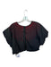 Queen of Sparkles Size XS Black & Red Cotton Cap Sleeve Studded Cropped Top Black & Red / XS