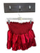 Queen of Sparkles Size M Red Polyester Smocked Tiered Mini Skort Red / M