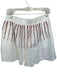Queen of Sparkles Size M White & Red Cotton High Waist Studded Shorts White & Red / M