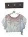 Queen of Sparkles Size S White & Red Cotton Cap Sleeve Studded Cropped Top White & Red / S