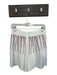 Queen of Sparkles Size M White & Red Cotton High Waist Studded Shorts White & Red / M