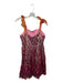 Queen of Sparkles Size S Pink & Orange Sequins Tie Straps Back Zip Short Dress Pink & Orange / S