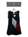 Queen of Sparkles Size XS Black & Red Cotton Blend Sleeveless Fringe Dress Black & Red / XS