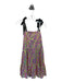 Queen of Sparkles Size XS Purple & Lime Sequins Tie Straps Back Zip Short Dress Purple & Lime / XS