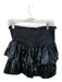 Queen of Sparkles Size M Black Polyester Smocked Tiered Mini Skort Black / M