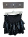 Queen of Sparkles Size M Black Polyester Smocked Tiered Mini Skort Black / M