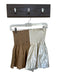 Queen of Sparkles Size S Tan & Pearl Polyester Smocked Color Block Mini Skort Tan & Pearl / S