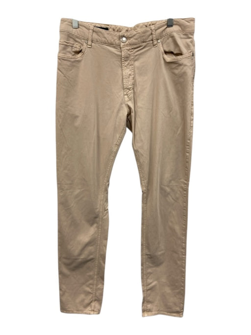 Peter Millar Size 36 Beige Cotton Blend Solid Zip Fly Men's Pants Beige / 36