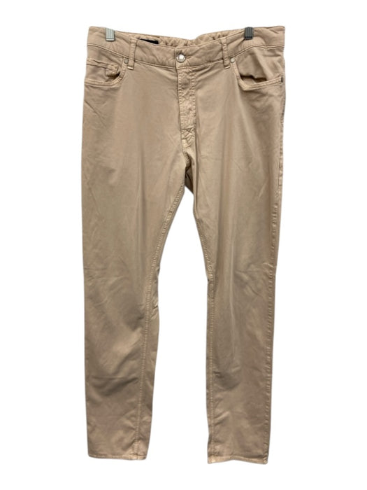 Peter Millar Size 36 Beige Cotton Blend Solid Zip Fly Men's Pants Beige / 36
