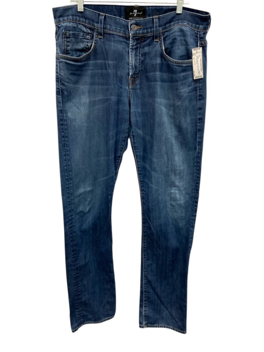 7 For All Mankind Size 33 Medium Wash Cotton Solid Jean Men's Pants Medium Wash / 33
