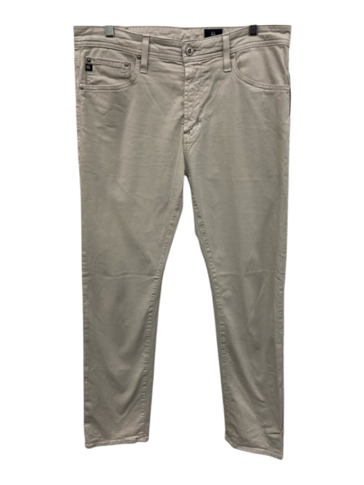 AG Size 34 Beige Cotton Solid Men's Pants Beige / 34