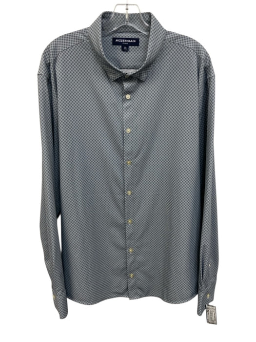 Mizzen + Main Size XXL Gray & Multi-Color Polyester Men's Long Sleeve Shirt Gray & Multi-Color / XXL