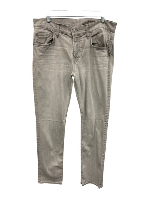 7 For All Mankind Size 34 Light Gray Cotton Solid Jean Men's Pants Light Gray / 34
