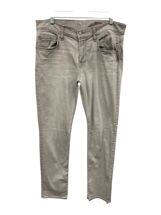 7 For All Mankind Size 34 Light Gray Cotton Solid Jean Men's Pants Light Gray / 34