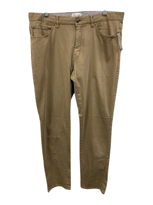 Peter Millar Size 36 Beige Cotton Solid Zip Fly Men's Pants Beige / 36