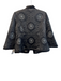 Nanette Lepore Size 6 Black Acetate Blend Embroidered Design 3/4 Sleeve Jacket Black / 6