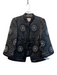 Nanette Lepore Size 6 Black Acetate Blend Embroidered Design 3/4 Sleeve Jacket Black / 6