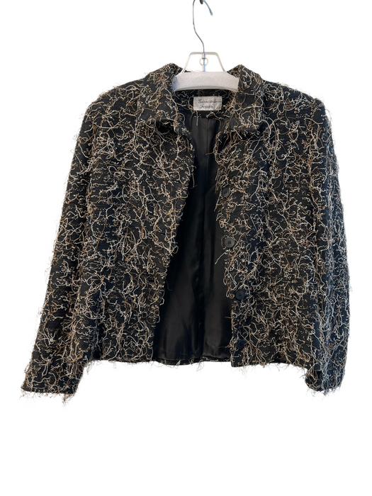 Giancarlo Ferrari Size Est Small Black, Cream & Tan No Fabric Tag String Blazer Black, Cream & Tan / Est Small