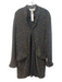 Rickie Freeman for Teri Jon Size Large Black & Multi Wool Blend Dotted Coat Black & Multi / Large