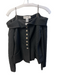 Christian Dior Size 4 Black Acetate Blend Rhinestone Detail short Blazer Black / 4