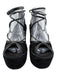 Chic Chemin Shoe Size 6 Black & Brown Leather Wicker Platform Sandals Black & Brown / 6