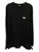 Stussy Size XXL Black & White Cotton Blend logo T shirt Crew Long Sleeve Shirt Black & White / XXL