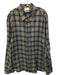 Billy Reid Size XL Blue, White & Gray Cotton Plaid Button Down Long Sleeve Shirt Blue, White & Gray / XL