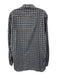 Luciano Barbera Size L Blue, Brown & White Cotton Plaid Men's Long Sleeve Shirt Blue, Brown & White / L