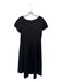 Uniqlo Size S Black Lyocell Short Sleeve Square Neck Pleated Midi Dress Black / S