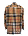 Burberry Size XXL Tan & Black Cotton Novacheck Button Up Men's Long Sleeve Shirt Tan & Black / XXL