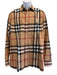Burberry Size XXL Tan & Black Cotton Novacheck Button Up Men's Long Sleeve Shirt Tan & Black / XXL