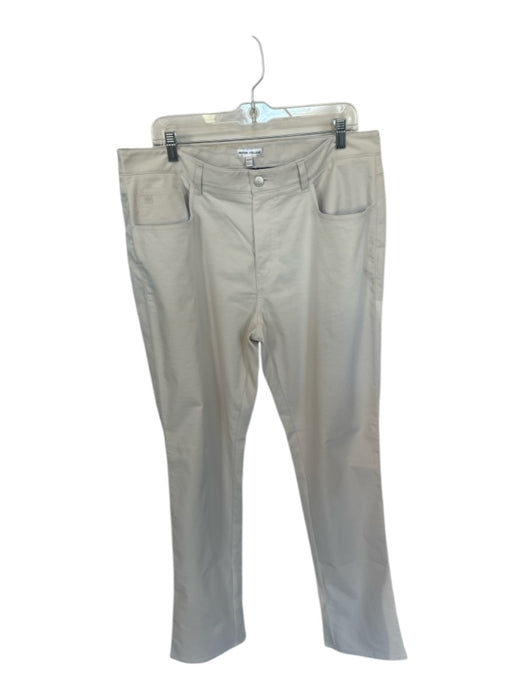 Peter Millar Size 36X32 Light Khaki Polyester Solid Men's Pants Light Khaki / 36X32