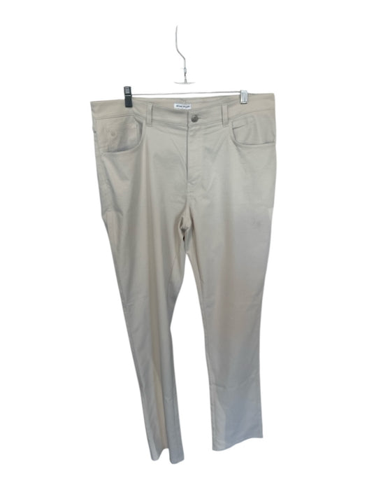 Peter Millar Size 36X32 Light Khaki Recycled Polyester Solid Men's Pants Light Khaki / 36X32
