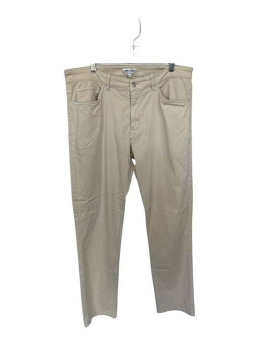 Peter Millar Size 36X32 Tan Cotton Blend Solid Men's Pants Tan / 36X32