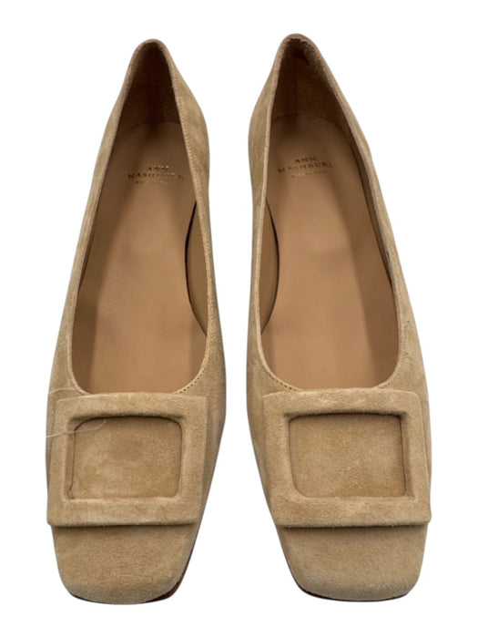 Ann Mashburn Shoe Size 39 Beige Leather Upper Suede Buckle Detail Pumps Beige / 39