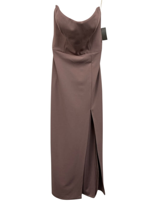 Jenny Yoo Collection Size XS Muted purple Polyester Strapless Leg Slit Gown Muted purple / XS