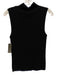 Theory Size S Black & Blue Viscose & Polyester Sleeveless Mock Neck Rib Knit Top Black & Blue / S